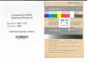 Entnazifizierung Anton Harnischmacher , geb. 19.07.1890 (Kaufmann)