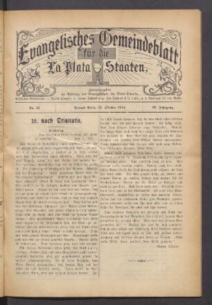No. 43. 21. Oktober 1914