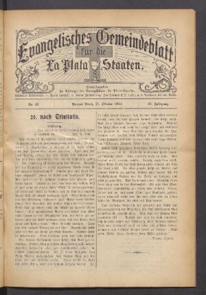 No. 43. 21. Oktober 1914