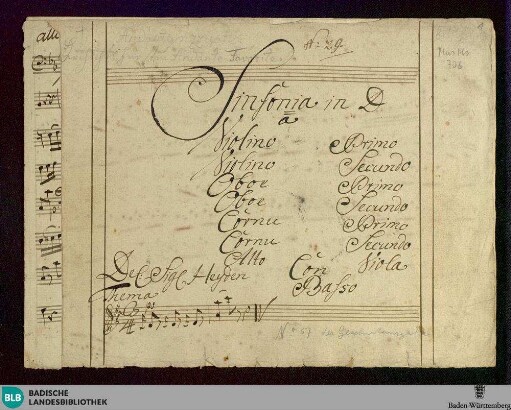Symphonies - Don Mus.Ms. 706 : D; Hob I:57