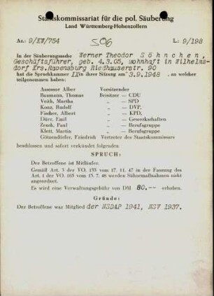 Söhnchen, Werner Theodor