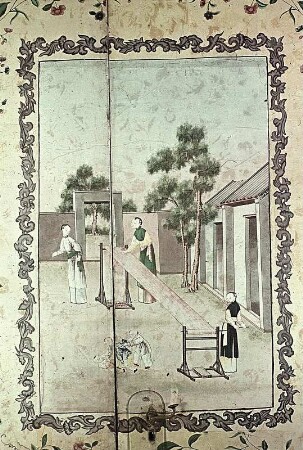 Tapetenbild mit chinesischer Alltagsszene