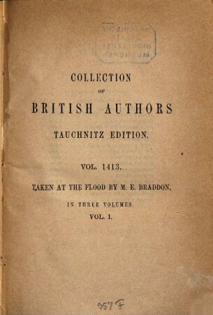 Taken at the flood : a novel, 1