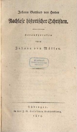 Nachlese historischer Schriften