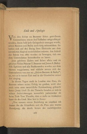 Ende und Apologie