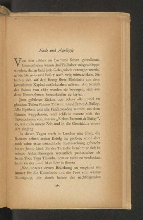 Ende und Apologie