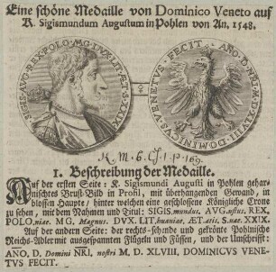 Bildnis von Sigsimundus Augustus, König von Polen