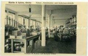 Werbung des Schokoladen- und Süßwarenherstellers "Mattke & Sydow" in Görlitz