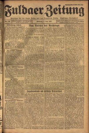 Ausgabe vom Mittwoch, den 08. Juni 1927.