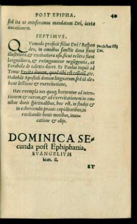 Dominica Secunda post Epiphania ...