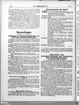 Steuertermine für April