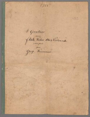 Quartette, Flöte, Streicher, op. 120. - BSB Mus.Schott.Ha 5678-3