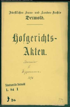 Johrenius, Dr. gegen Wippermannscher Kinder Vormunde - Schuldforderung