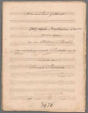 Variations; A; vl, orch (pf); op. 9 - BSB Mus.Schott.Ha 9046-2