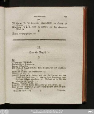 II. Haupt-Register.