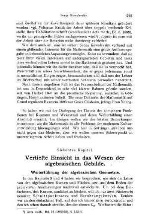 Weiterführung der algebraischen Geometrie.