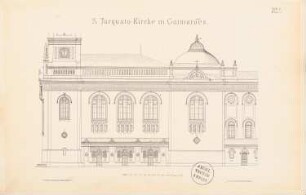 Basilika Sao Torcato, Guimaraes: Seitenansicht (aus: Entwürfe von Bohnstedt, Heft I-VIII, 1875-1877)