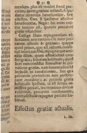 Effectus gratiae actualis.