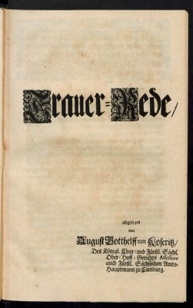 Trauer-Rede