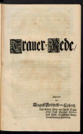 Trauer-Rede