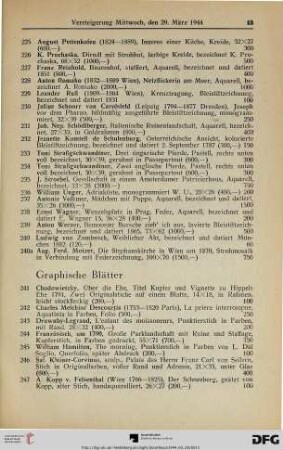 Graphische Blätter (Nr. 241-256)