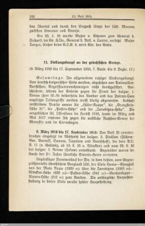 11. Stellungskampf an der griechischen Grenze