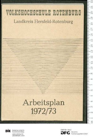 Programm Jahr 1972/1973
