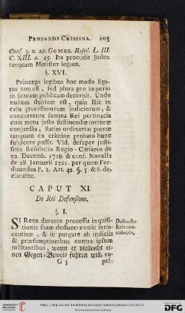 Caput XI.: De Rei Defensione
