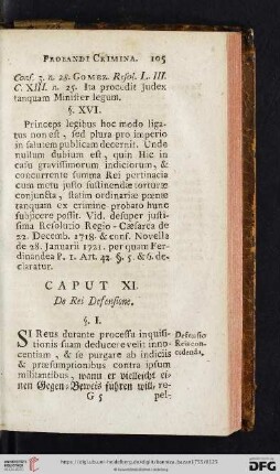 Caput XI.: De Rei Defensione