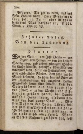 Von der Lästerung.
