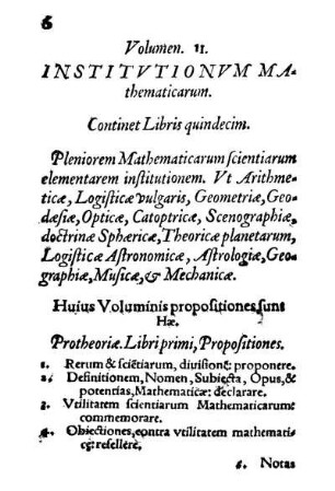 Volumen. II. Institvtionvm Mathematicarum.