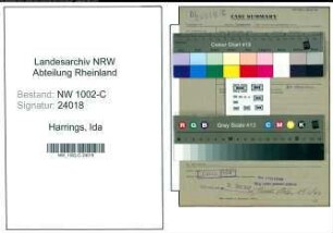 Entnazifizierung Ida Harrings, geb. 13.02.1913 (Naeherin)