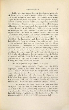 Albanesische Studien, 5.. Beiträge zur Kenntniss der in Griechenland gesprochenen albanesischen Mundarten