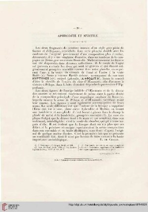 Aphrodite et Myrtile