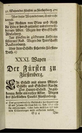 XXXI. Wapen - XXXV. Wapen.