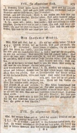 XVII. In allgemeiner Noth.
