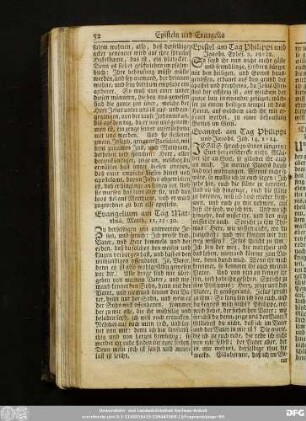 Evangelium am Tag Matthiä. Matth. 11, 25-30.
