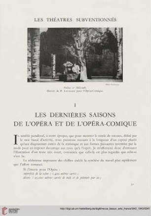 Les théatres subventionnés