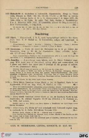 Nachtrag (Nr. 1478 - 1534)