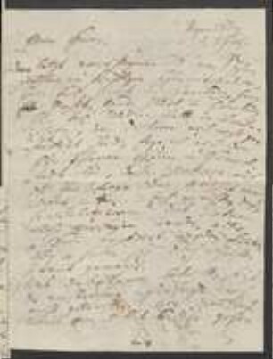 Brief von Johann Jacob Kohlhaas