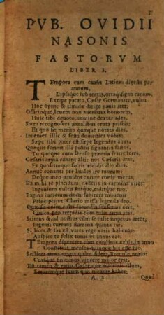 Pvb. Ovidii Nasonis Fastorvm Lib. VI. Tristivm Lib. V. De Ponto Lib. IV. In Ibim. Ad Liviam