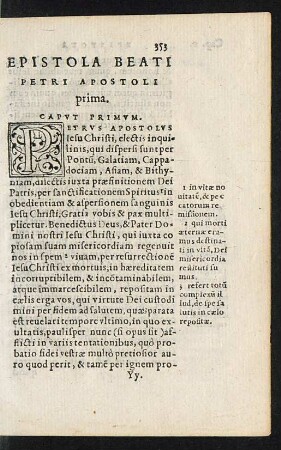 Epistola Beati Petri Apostoli prima.