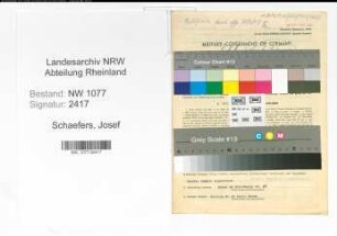 Entnazifizierung Josef Schaefers , geb. 21.06.1920 (Polizist)