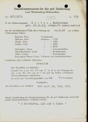 Reiter, Kathrina