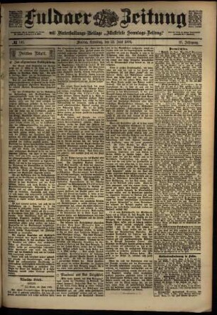 Dritte Ausgabe vom Samstag, den 23. Juni 1900.