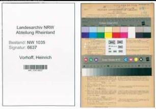 Entnazifizierung Heinrich Vorhoff , geb. 12.05.1916 (Angestellter)