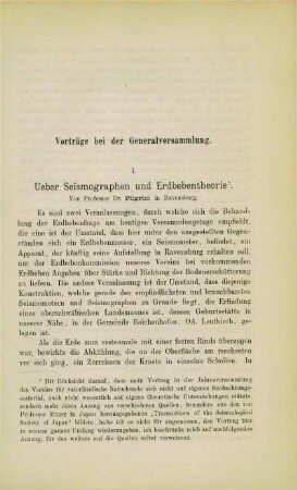 Über Seismographen und Erdbebentheorie (Pilgrim)