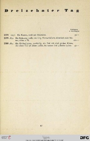 Dreizehnter Tag (Nr. 2378-2380)