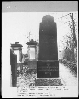 Grabstein von Jacob Kiefer (1910.03.09)