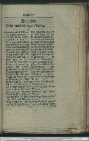 Register Derer merckwürdigen Sachen